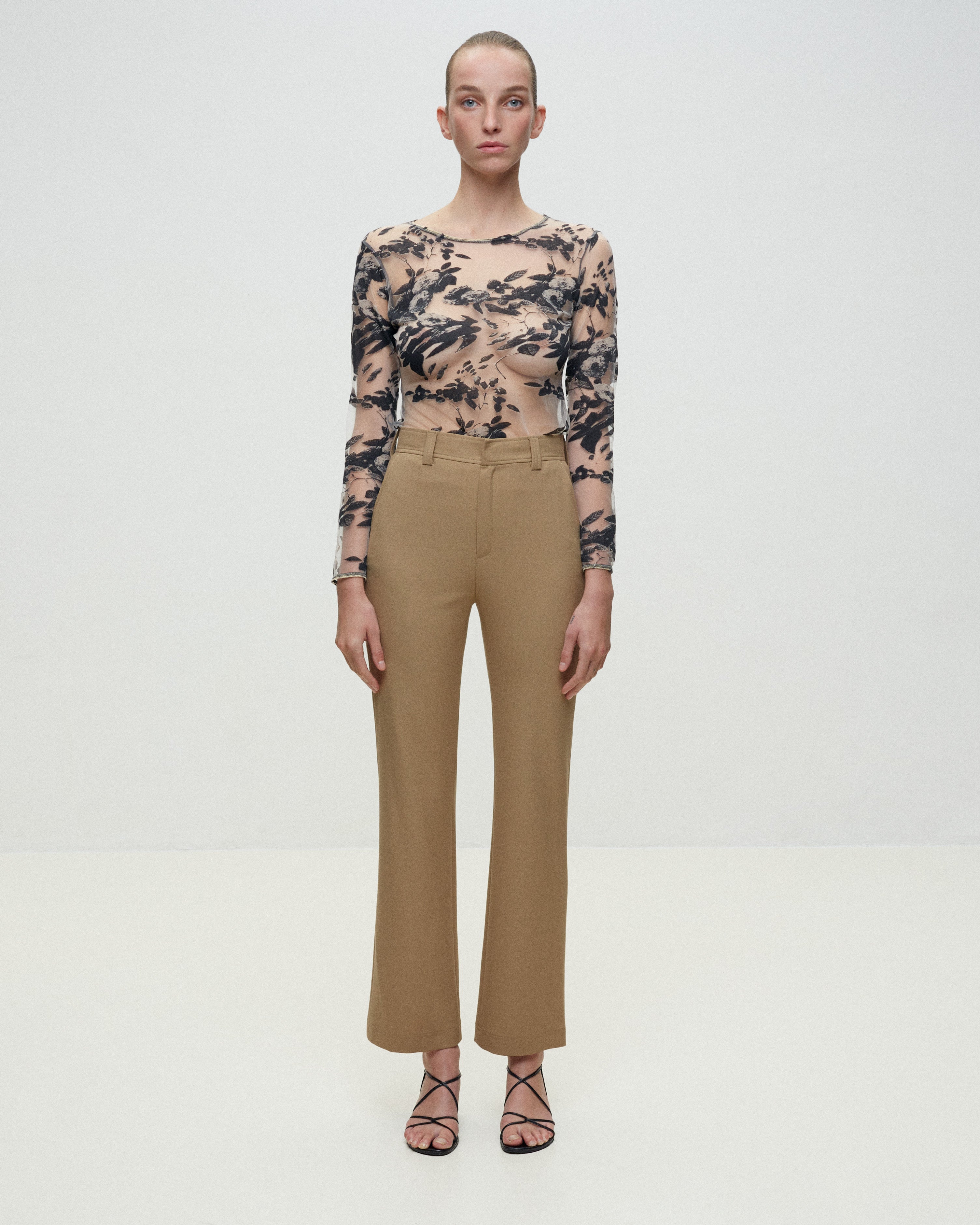 FLORAL MESH TOP